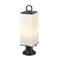 Z-Lite Sana 2 Light Outdoor Pier Mounted Fixture, Black & White Opal 593PHMR-553PM-BK - alternate 4